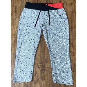 Nike Dri-Fit Running Cropped Novelty‎ Print Tights Womens Sz L Grey 626648-045